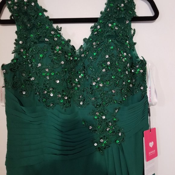 Green Prom Party Dress Size 10 by JJS House - Picture 6 of 7